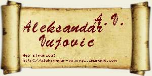 Aleksandar Vujović vizit kartica